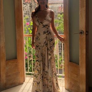 Printed Satin Slip Dress